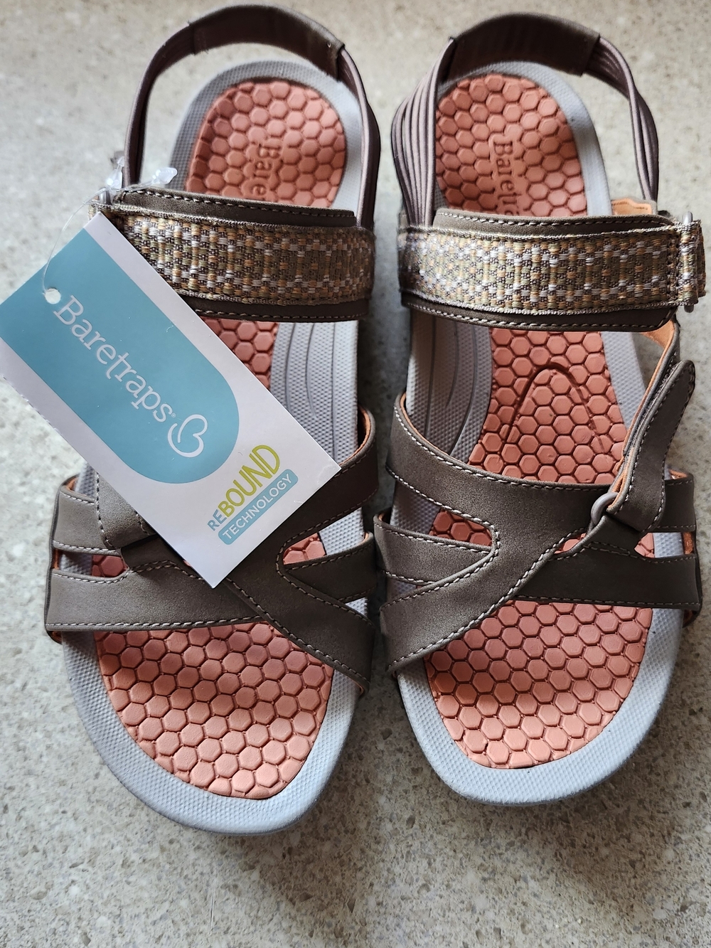 Baretraps Women's Brown Comfort Sandals - Coral Insole